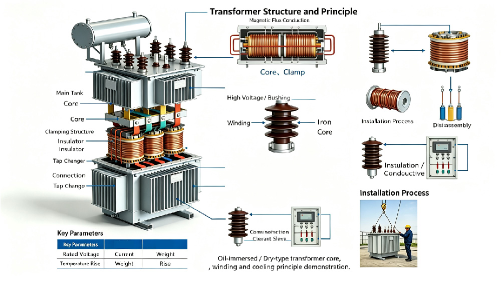 components of transformer and their functions