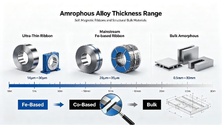 What is the thickness of amorphous alloy